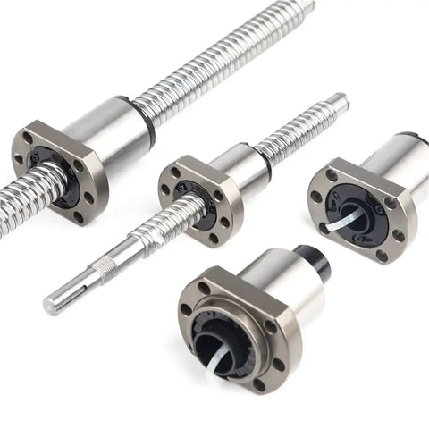Beefy End Machined Ball Screw With Ballnut For CNC And 3D Printer Linear Motion 500mm C5 SFU2505 Precision Thread Heat Treated Steel