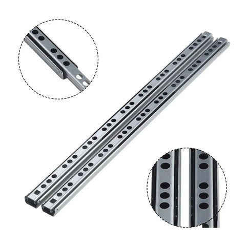 Full Extension Drawer Slides Featuring Precision Bearing Tracks For Smooth As Butter Cabinet Motion Two Way Rail Hardware 17 Inch 2 Pack