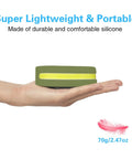 Ultra Lightweight 1000 Lumen Dope Rechargeable Headlamp shown on hand, demonstrating size and portability.