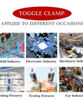 Heavy Duty Push Pull Toggle Clamp 2 Pack With 500 Lbs Holding Capacity And 32mm Stroke, applicable to various industries.