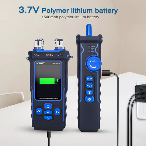 Ultimate All In One Boss Grade Network Cable Tester With Optical Power Meter For PoE Tests And QC Checks Featuring Continuity Test Cable Scan Length Measurement Port Flash VFL And NVC Functions, 3.7V battery