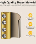 Heavy Duty 6 8 10 AWG Wire Connector Nut Kit With 80A Splicing Screws And Quick Wiring Connection Brass Terminals close-up