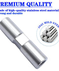 Five And A Half Inch Adjustable Tensioning Rod Heim Joint For Alternator Beefy Heavy Duty Stainless Steel Build Drop In Ready Compatible With Small Block Chevy And Big Block Chevy 350 454 Engines Pro Grade Replacement, stainless steel close-up