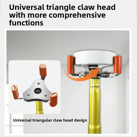 Heavy Duty Telescoping Smoke Detector Removal Tool With Aluminum Extension Pole For Hella High Ceilings Zero Sweat Setup Quick Snap Five Second Lock Head Reaches Sixteen Feet Total Game Changer For Ladder Free Maintenance