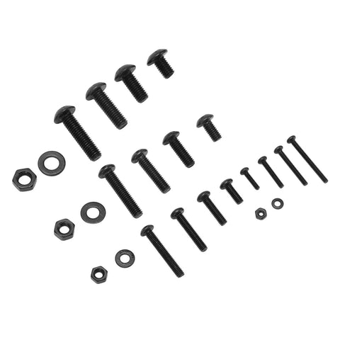 Assorted screws, nuts, and washers from 1220 Pcs Screw Nut Washer Kit In Carbon Steel M2 M3 M4 M5 With 8 12 16 20mm Screws Set