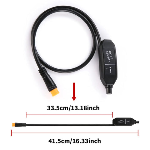 Gear Sensor For Bafang BBS Mid Drive Electric Bike Shifter Sensor, IP65 Waterproof with 3 Pin Connector shown with dimensions
