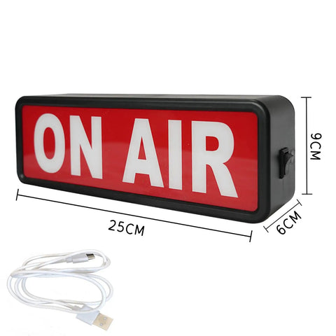 On Air Light Sign With Remote Control Bright LED Recording And Broadcasting Indicator for home studio, 25x9x6cm