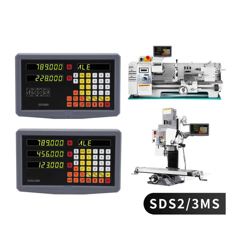 Three Axis Digital Readout DRO Kit With 0.005mm Resolution for milling machine, lathe, and CNC setup with display units