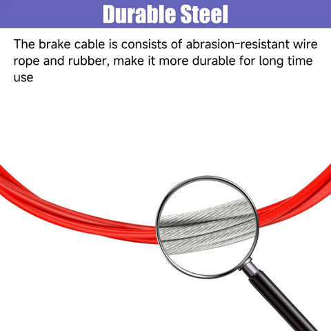 Close-up of durable steel wire inside brake cable for Mini Bike Brake Lever Kit With Caliper Replacement And 61 Inch Cable