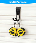 Gladiator Style Slatwall Hooks 10 Pack Heavy Duty Garage Hangers for Tools and Garden Hose Durable Metal Wall Mounts with Anti Skid Cushioned Rubber