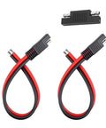 12AWG SAE Connector Kit 2 Pack Tough As Nails Built To Last Heavy Duty Bullet Lead 2 Wire Quick Disconnect Extension Cable For Solar Panels And Car Battery Chargers With Reserve Adapter