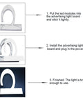 Steps for using 100 Pack LED Module Strip Lights Kit With Adhesive Backing, 54ft Length, AC110V, 2835 SMD Three LED Modules