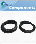 Washer Belt Set Replacement For A212 Compatible With 12112425 Kit Heavy Duty Drive Belts Easy At Home Install Durable Budget Friendly Keeps Your Washer Running Smoothly, two black washer belts