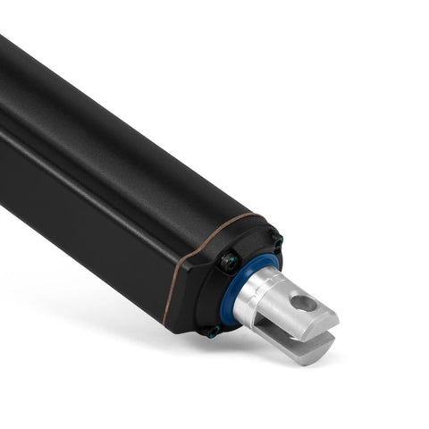 Heavy Duty 12Vdc Electric Dump Bed Lift Kit Generating 899 Lbs Force And 11 Point 34 Inch Stroke motor close-up with connector.