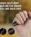 Hand holding Compact AAA Powered EDC Flashlight For Camping And Hiking With Tail Switch 180 Lumens Beam Slim Pocket Ready Design
