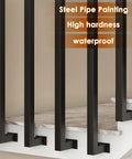 Rock Solid Steel Railing Posts With Adjustable Angle Brackets For Decks Stairs And Porches Weather Resistant Powder Coated Baluster Columns 14 Pack showcasing waterproof steel pipe with heavy duty support.