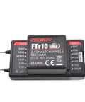 FTR10 2.4GHz AFHDS 3 Receiver with Dual Antennas, 10CH Output, labeled channels, for PL18 Transmitter RC Drone Airplane Helicopter