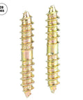 Top Shelf Double Ended Steel Screws M5 M6 Zinc Plated set of 20 screws, featuring double threading for woodworking projects.