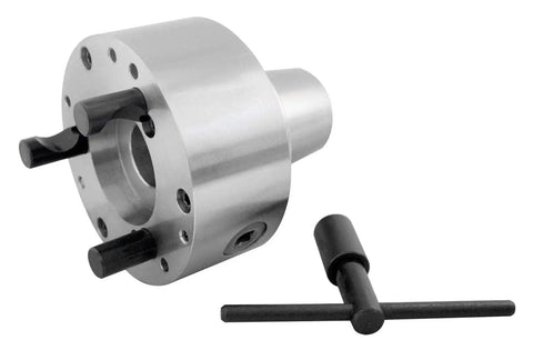 5C Collet Chuck, 5 Inch Precision With Integral D1-4 Cam Lock Back Mount, Five Eighths Inch Stud, Fast Plug And Play Lathe Attachment