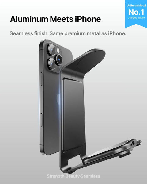 All In One Wireless Charging Station For iPhone Apple Watch And AirPods With Fast Stable Qi Charging 3 In 1 Dock aluminum
