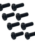 Black Rear License Plate Screws 8 Pack M6-1.0 Thread 16mm Length 18-8 Stainless Steel Built Tough For Most Cars With License Plate Brackets No Rust Finish