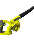 Heavy Duty 18V Cordless Workshop Blower For Slick Dust Sweep And Sawdust Cleanup With Triple Power Settings that features a comfortable grip.