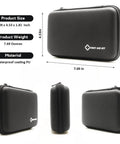Grab And Go First Aid Kit Ultra Portable Compact Waterproof Emergency Supplies For Home Car Travel Camping Truck Hiking Sports Office And Outdoor Use In Black, front and side views