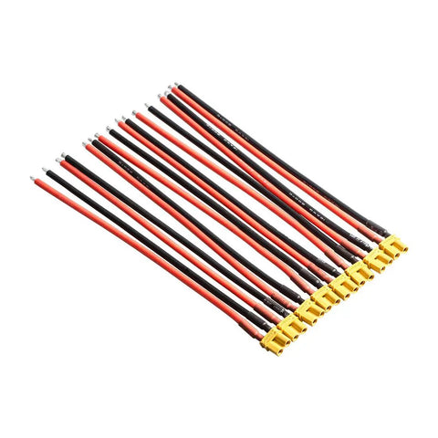 8 Pairs XT30 male and female connectors with 150mm 16AWG silicone wire for RC LiPo batteries FPV drones quads and racing rigs