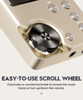 Close-up of scroll wheel on HiFi MP3 Player With Lossless DSD High Resolution Audio Portable HighRes Music Player With 64GB Card Included