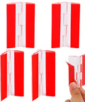 Four Pack Clear Self Adhesive Acrylic Hinges With Continuous Piano Design, No Drill Needed For Crafts Or Aquarium Lids, Super Secure Peel And Stick Fit, Rust Proof 65 By 40 Mm Hardware, displayed in various angles.