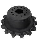 Heavy Duty Gear Drive Sprocket With 15 Teeth And 12 Bolts For Bobcat Skid Steer T180 T190 T550 T590 side view showing black hardened plate material.