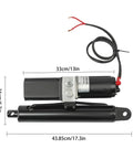Heavy Duty Hydraulic Linear Actuator 12V 500W, 33cm length, 16cm height, solid steel for dump trailers and lift tables.