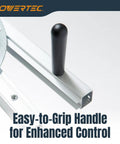 Pro Grade Table Saw Tapering Jig With 24 Inch Aluminum Rails Laser Etched Scale and 15 Degree Angle Cut Guide handle for better control.