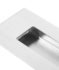 Close-up view of 4 Piece Stainless Steel Hidden Door Handles For Sliding Barn Doors And Closets Recessed Invisible Pulls Sleek Modern Hardware