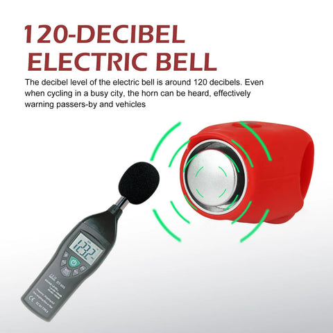 120dB Waterproof Silicone Bicycle Horn With 6 Sound Options Universal Handlebar Alarm For Adults Kids Bikes Scooters Ebikes Loud As Heck City Warning Bell Red tested at 120 dB