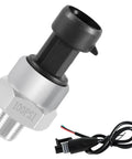 100 Psi Stainless Steel Pressure Transducer Sensor With Connector Harness And One Eighth Inch NPT Thread For Oil Fuel Water And Air, 0.5V To 4.5V Output At 5V DC.