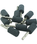 10 Piece 20 mm Cylindrical Mounted Grinding Stones With One Quarter Inch Hex Shank Aluminum Oxide For Drill And Rotary Tool Pro Grade Durable Sharpening And Polishing Bits For Metal Wood Plastic Projects.