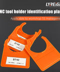 Pro Grade HSK63 CNC Tool Handle Marking Card Built Like A Tank Durable ABS Cutting Tool Chuck Identifier For Machine Shop Organization And Real Deal Inventory Management, orange ID tags.