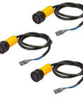 Infrared Photoelectric Obstacle Avoidance Switch 3 Pack Break Beam Sensor Module with cables for automation projects.