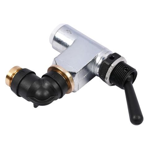 Air Toggle Switch Pneumatic Control Valve BA14500 Compatible With Peterbilt Truck And Industrial Applications Big Rig Air Toggle Switch Replacement With Easy Installation Guide, close-up angle of the pneumatic control valve.