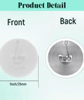 Front and back view of 20 Pack 1 Inch Round 13.56MHz RFID M1 S50 Tags Adhesive Proximity Stickers ISO 14443A UID Unchangeable