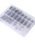 Must-Have M2 M3 M4 Stainless Steel Screw Nut And Washer Kit 1080 Piece Set in organizer with compartments for easy access.