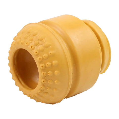 Close-up of a yellow suspension bumper stop for Ford F-250 F-350 Super Duty 2008-2011 Replacement Kit visible from side