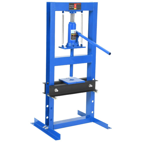 6 Ton Hydraulic Shop Press Heavy Duty H Frame Floor Press With Adjustable Height and Stamping Plates for Straightening Bending Bearings
