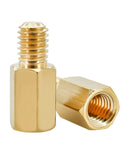 25 Pack Brass Hex Male To Female Standoff Spacers For PCB Boards And Electronics Enclosures With Dual Threaded Ends, Heavy Duty Boss Grade Pillars For Panels, Chassis And Racks, Easy Install And Reliable Spacing. Brass hex male-to-female standoff spacer