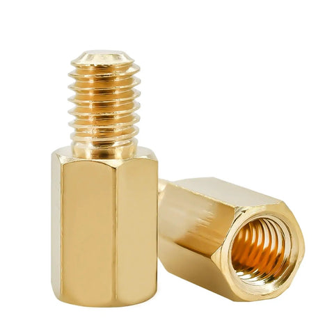 25 Pack Brass Hex Male To Female Standoff Spacers For PCB Boards And Electronics Enclosures With Dual Threaded Ends, Heavy Duty Boss Grade Pillars For Panels, Chassis And Racks, Easy Install And Reliable Spacing. Brass hex male-to-female standoff spacer