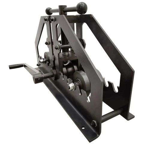 Dinenovate Tr-60 Manual Pipe Bender For 1-50 Inch Round Tube, hydraulic bending tool with sturdy frame and adjustable lever.