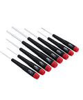 Eight Piece Slotted And Phillips Screwdriver Set With Rugged Canvas Pouch Precision Chrome Vanadium Molybdenum Tips Easy Spin Cap