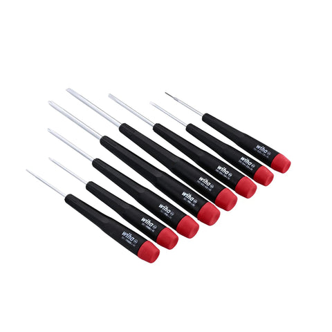 Eight Piece Slotted And Phillips Screwdriver Set With Rugged Canvas Pouch Precision Chrome Vanadium Molybdenum Tips Easy Spin Cap