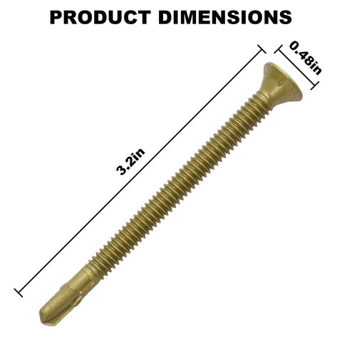Heavy Duty Standard 14 X Three Quarter Inch Reamer Tek Screws Torx Star Drive Self Drilling Wood To Metal Fasteners dimensions shown.